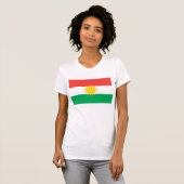 T-shirt de drapeau du Kurdistan (Devant entier)