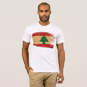 T-shirt de drapeau du Liban (Devant entier)
