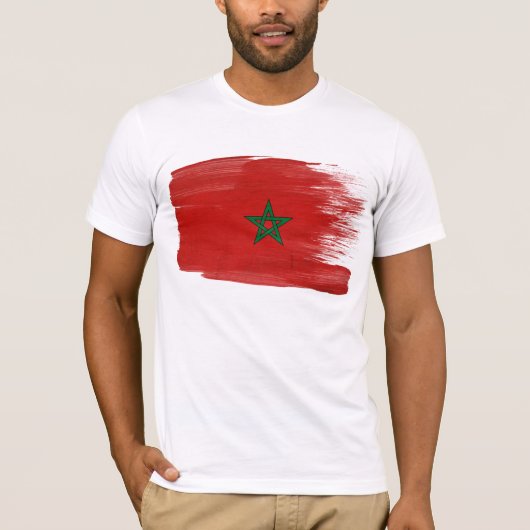 T-shirt de drapeau du Maroc (Devant)
