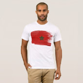 T-shirt de drapeau du Maroc (Devant entier)