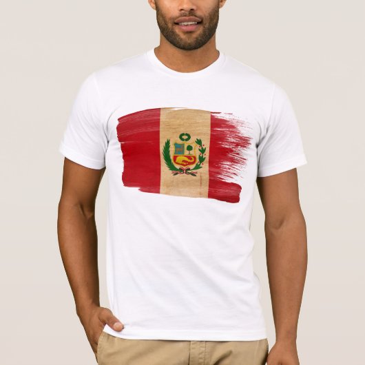 T-shirt de drapeau du Pérou (Devant)
