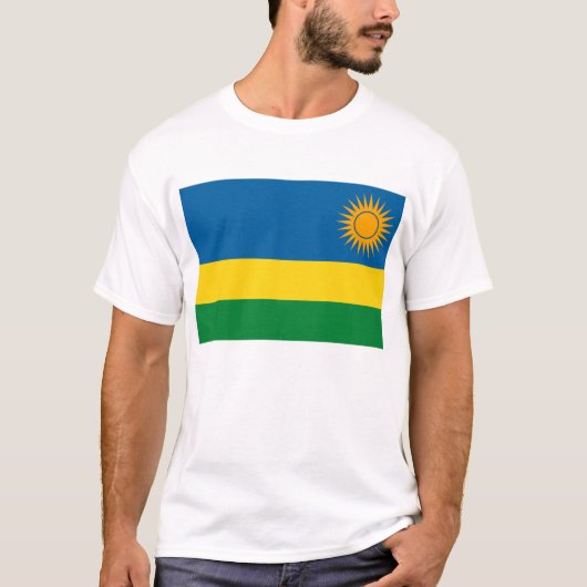 T-shirt de drapeau du Rwanda (Devant)