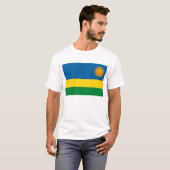 T-shirt de drapeau du Rwanda (Devant entier)
