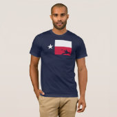 T-shirt de drapeau du Texas - kayak (Devant entier)