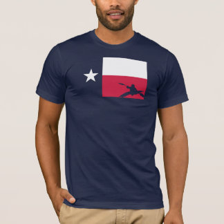 T-shirt de drapeau du Texas - kayak