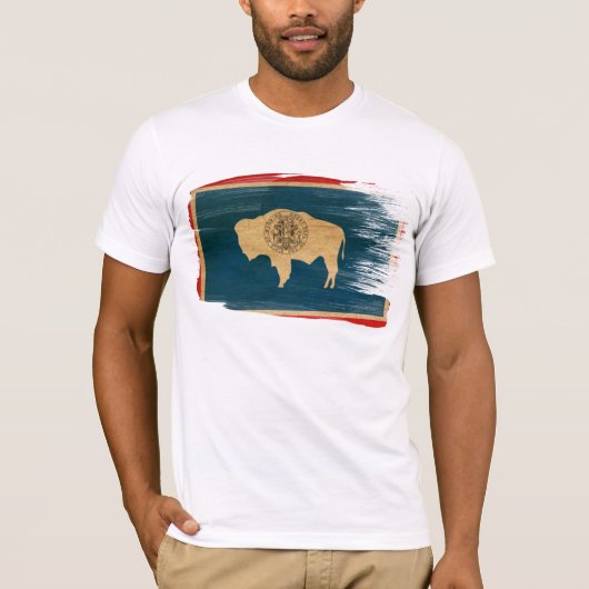 T-shirt de drapeau du Wyoming (Devant)