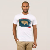 T-shirt de drapeau du Wyoming (Devant entier)