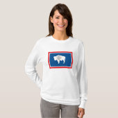 T-shirt de drapeau du Wyoming (Devant entier)