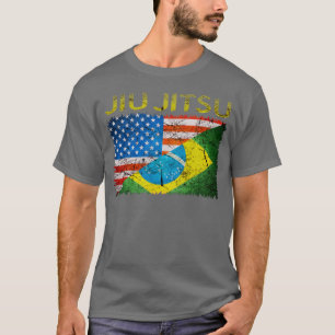 T-shirt de drapeaux de Jiu Jitsu de Brésilien