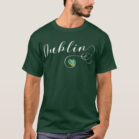 T-shirt de Dublin de coeur, Irlande, irlandaise (Devant)