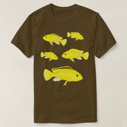 T-shirt de Electric Yellow Lab Cichlids Fish Aquarium Owne (Design devant)