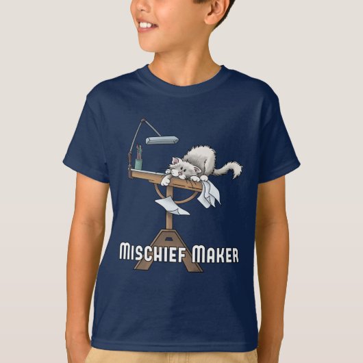 T-shirt de fabricant de trompe de chat blanc (Devant)