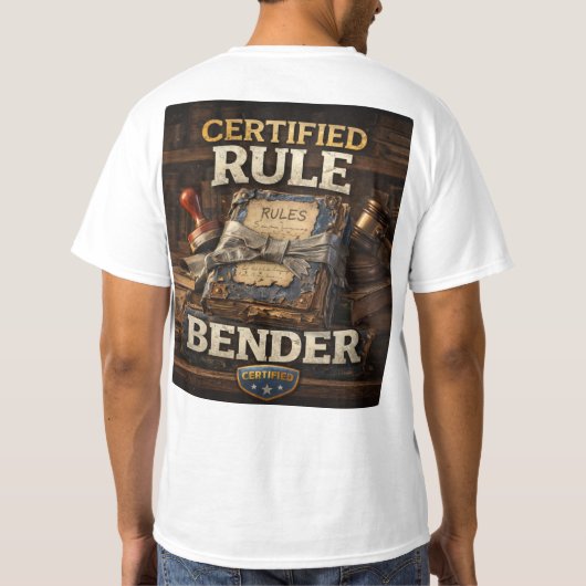 T-shirt de faiseur de règles certifié (Dos)