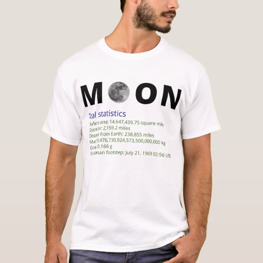 T-shirt de faits de lune (Devant)