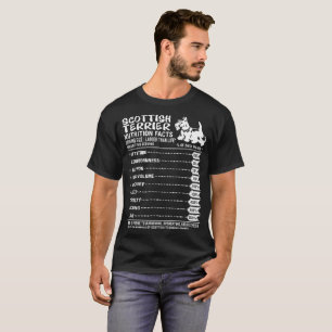 T-shirt de faits de nutrition de chien de Terrier
