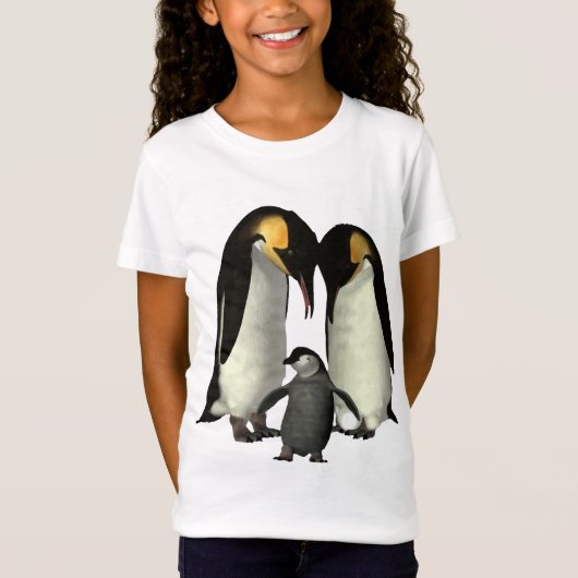 T-shirt de famille de pingouin (Devant)