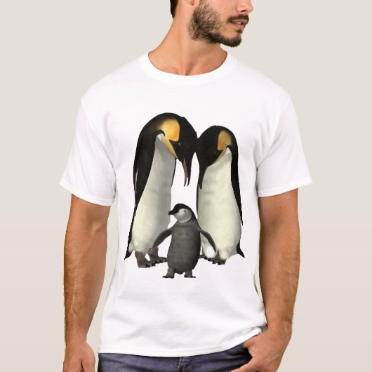 T-shirt de famille de pingouin (Devant)