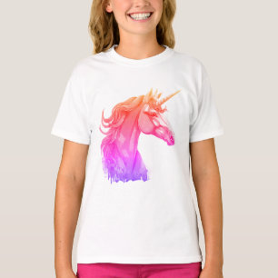 T-Shirt de fantaisie coloré licorne pour filles