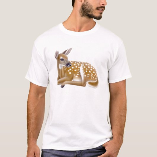 T-shirt de faon de cerfs communs coupé la queue (Devant)