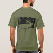 T-shirt de faune de chasse de grand jeu de Bugling (Dos)