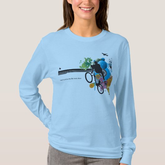 T-shirt de femme - faites l'amusement et vivez la (Devant)