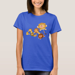 T-shirt de femmes du défilé des lions mignons de