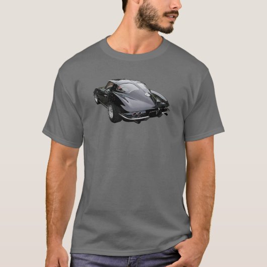 T-shirt De 'fenêtre fendue polychrome 63 Corvette (Devant)