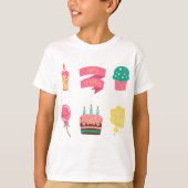 T-shirt de fête d'anniversaire (Devant)