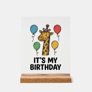 T-shirt de fête d'anniversaire de girafe mignon De