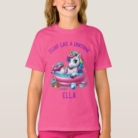 T-shirt de fête d'anniversaire Float Like a Unicor (Devant)