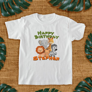 T-shirt de fête d'anniversaire Safari