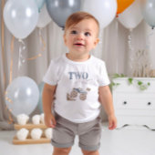 T-shirt de fête d'anniversaire TWO Fast Dusty Blue