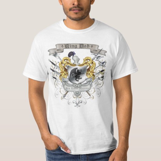 T-shirt de fête des pères du Roi Dad Royal Crest (Devant)