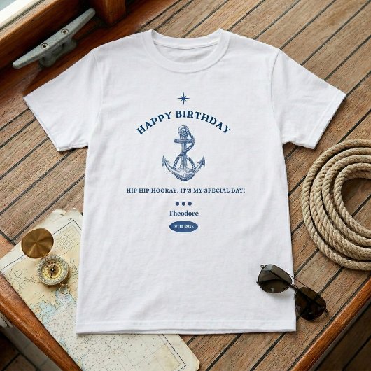 T-shirt de fête "Nautical Hip Hip Hourra"