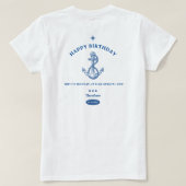 T-shirt de fête "Nautical Hip Hip Hourra" (Design dos)