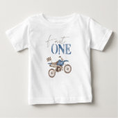T-shirt de fête pour un bleu de moto de terre rapi (Devant)