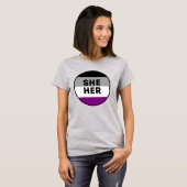 T-Shirt de fierté asexeuse Elle/Son (Devant entier)