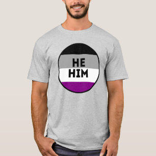 T-Shirt de fierté asexué Lui/Il