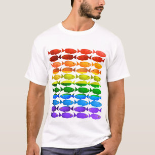 T-shirt de fierté de poissons d'arc-en-ciel
