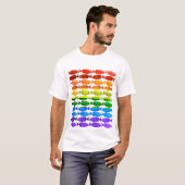 T-shirt de fierté de poissons d'arc-en-ciel (Devant entier)