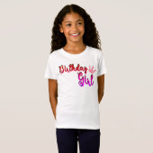 T-shirt de fille d'anniversaire (Devant entier)