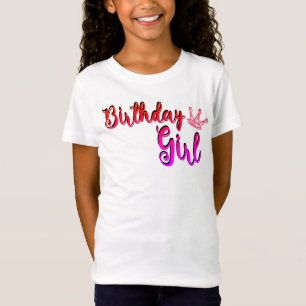 T-shirt de fille d'anniversaire