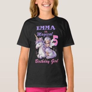 T-Shirt de Fille d'Anniversaire Licorne Magique Pe