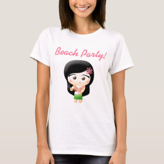 T-shirt de fille de danse polynésienne de partie