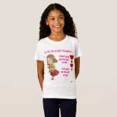 T-shirt de fille de mère avec la citation de fille (Devant entier)
