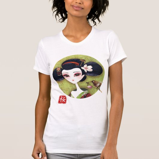 T-shirt de fille de Sakura (Devant)