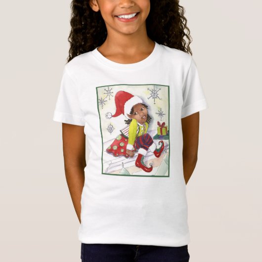T-shirt de fille d'Elf de lutin (Devant)