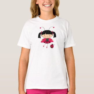 T-shirt de fille mignonne petite coccinelle