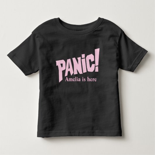 T-shirt de filles à la panique (Devant)