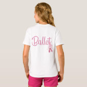 T-shirt de filles de chat de ballet (Dos entier)